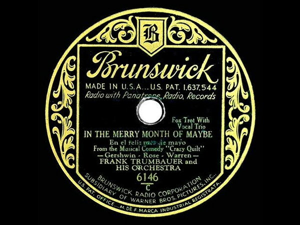 【中古】英78RPM/SP Frankie Trumbauer & His Orches Crazy Quilt / In The Merry Month Of Maybe 1261 BRUNSWICK /00500