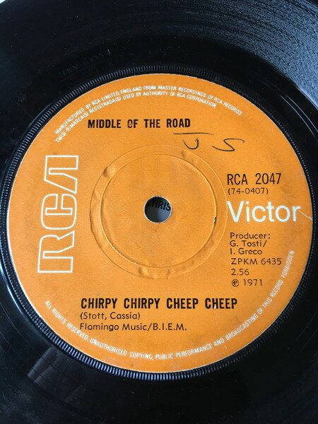【中古】英7" Middle Of The Road Chirpy Chirpy Cheep Cheep RCA2047 RCA Victor /00080
