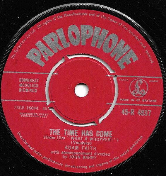 【中古】英7" Adam Faith The Time Has Come 45R4837 Parlophone /00080