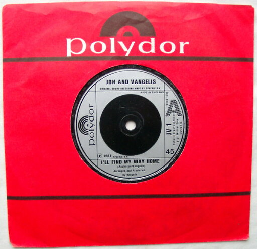 【中古】英7" Jon & Vangelis Ill Find My Way Home JV1 Polydor, Polydor /00080 【中古】英7" Jon & Vangelis Ill Find My Way Home JV1 Polydor, Polydor /00080