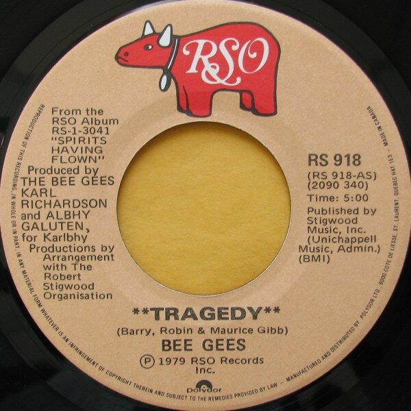 【中古】加7" Bee Gees Tragedy RS918 RSO /00080