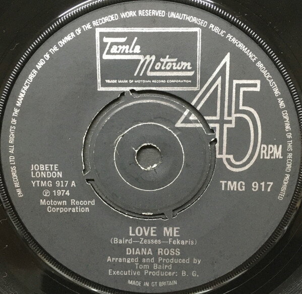 【中古】英7" Diana Ross Love Me TMG917 Tamla Motown /00080