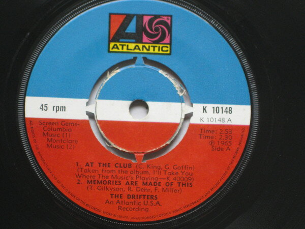 쥳ɥƥ ŷԾŹ㤨֡š۱7" Drifters At The Club / Memories Are Made Of This / Saturday Night At The Movies K10148 Atlantic /00080פβǤʤ858ߤˤʤޤ