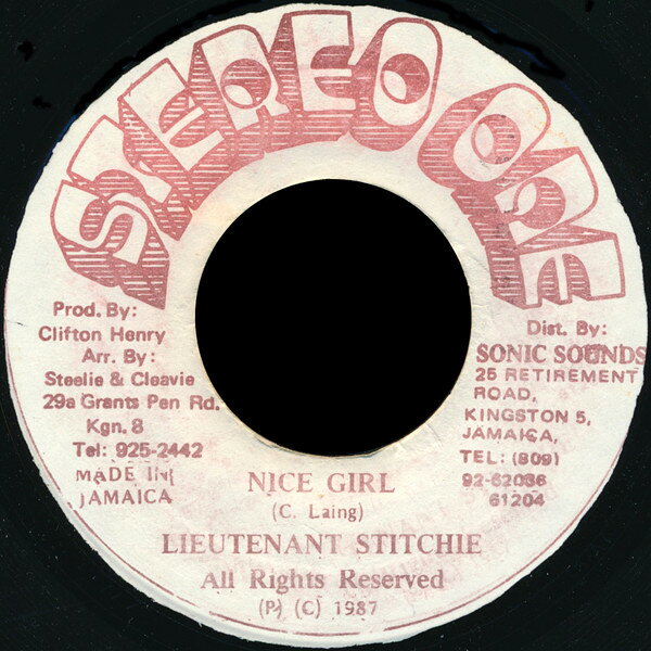 【中古】ジャマイカ7" Lt. Stitchie Nice Girl none Sonic Sounds /00048