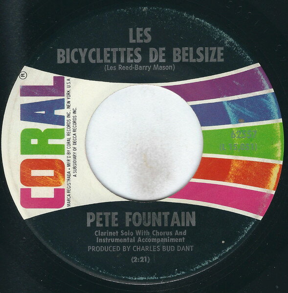 【中古】米7" Pete Fountain Les Bicyclettes De Belsize / Puddin 62557 Coral /00080