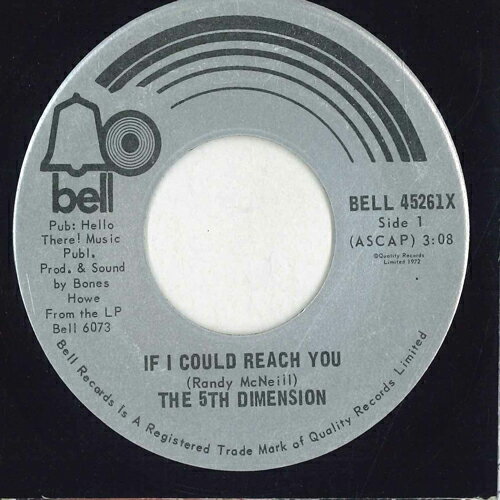 【中古】加7" The Fifth Dimension If I Could Reach You BELL45261X Bell Records /00080 【中古】加7" The Fifth Dimension If I Could Reach You BELL45261X Bell Records /00080