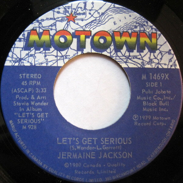 【中古】加7" Jermaine Jackson Lets Get Serious / Je Vous Aime Beaucoup (I Love You) M1469X Motown /00080