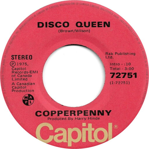 【中古】加7" Copperpenny Disco Queen 72751 Capitol Records /00080 【中古】加7" Copperpenny Disco Queen 72751 Capitol Records /00080