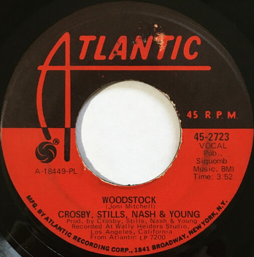 【中古】米7" Crosby, Stills, Nash & Young Woodstock / Helpless 452723 Atlantic /00080 【中古】米7" Crosby, Stills, Nash & Young Woodstock / Helpless 452723 Atlantic /00080
