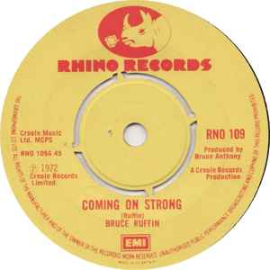 【中古】英7&quot; Bruce Ruffin Coming On Strong / Crazy People RNO109 Rhino Records /00080