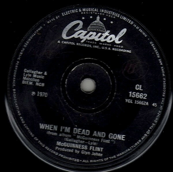 【中古】英7" McGuinness Flint When Im Dead And Gone CL15662 Capitol Records /00080