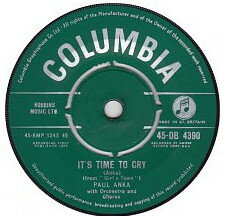 【中古】英7" Paul Anka Its Time To Cry 45DB4390 Columbia /00080