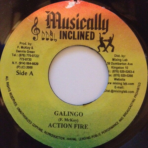 7” Action Fire Galingo NONE Musically Inclined /00080