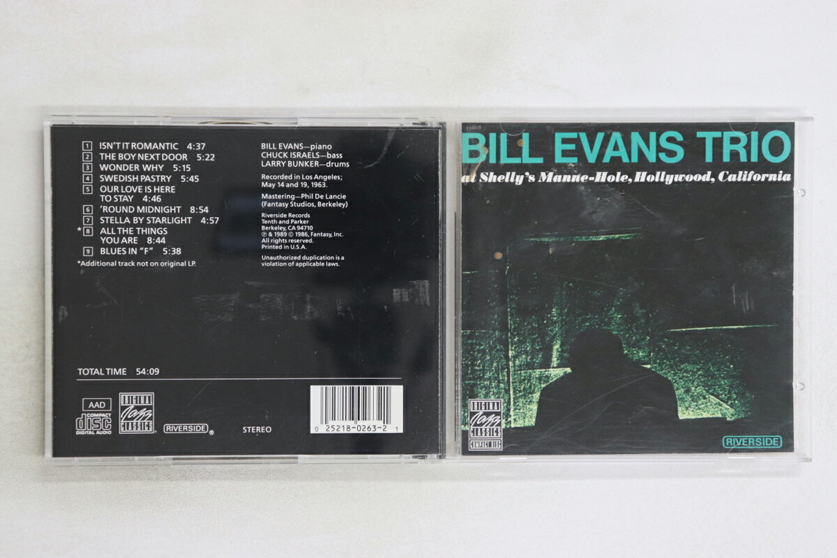 【中古】米CD Bill Evans Trio At Shellys Manne-Hole OJCCD2632,RLP94 Original Jazz Classi /00110