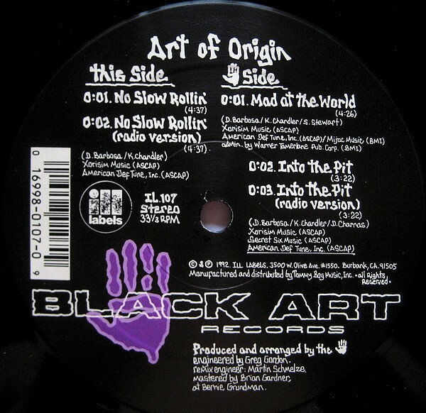 【中古】米12” Art Of Origin No Slow Rollin IL107 Ill Labels /00250