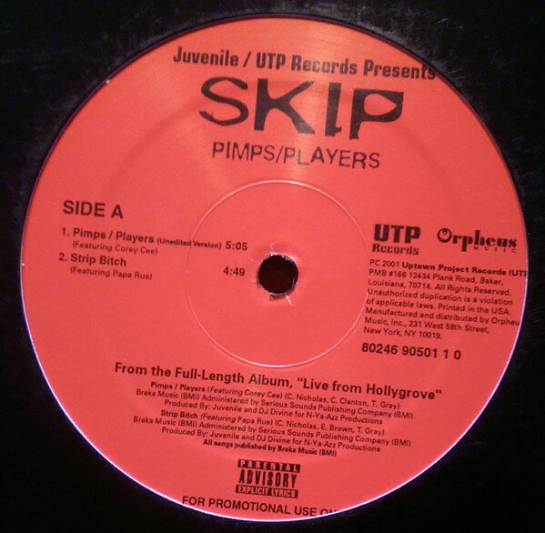 【新品】米12” Skip Pimps / Players 80246905011 UTP Records /00250