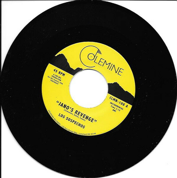 【新品】米7” Los Sospechos Janos Revenge CLMN108 Colemine Records /00080