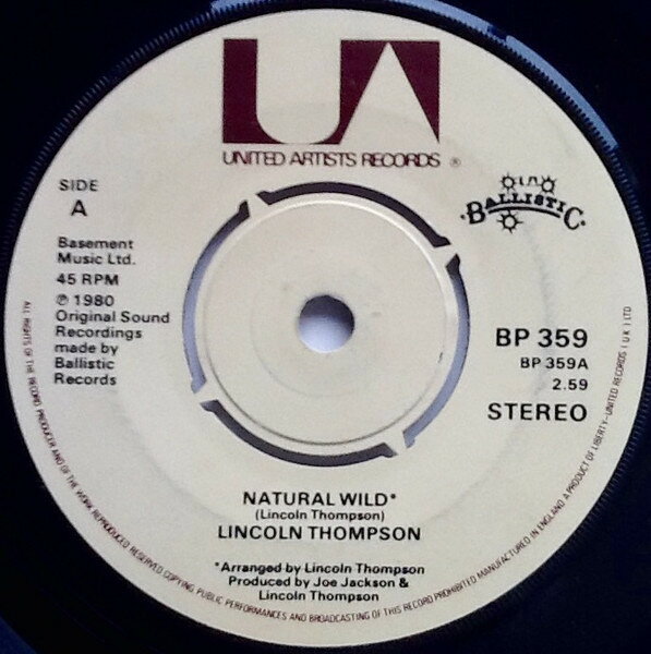 Artist Name: R - 【中古】英7” Prince Lincoln Thompson & The Natural Wild BP359 United Artists Recor /00080