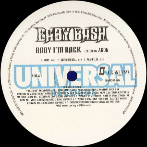 ・アーティスト Baby Bash ・タイトル Baby I'm Back ・レーベル・型番 Universal Records B000436711 ・フォーマット 12インチレコード ・コンディション(盤) 可 (VG) ・コンディション(ジャケット) 良い (VG+) ・コンディション(帯) オビなし ・特記事項 【カバーに擦れ】【盤に目立った跡】 サンプル画像です。実際の商品の画像ではありません 商品写真はバーコード/カタログ番号に対応したサンプル画像ですので、お送りする商品の画像ではありません。帯やライナーなどの付属品は、特記事項に記載されている場合のみ含まれます。プロモやカラーレコードなどの仕様についても、該当する場合のみ特記事項に記載しています。 【ご購入前に必ずご確認ください】 ・本店サイト(www.recordcity.jp)とは価格、送料が違います ・本店サイト、その他支店のオーダーとは同梱発送できません ・注文確定後に別の注文を頂いた場合、注文同士の同梱は致しかねます。 ・別倉庫から発送しているため、店頭受け渡しは対応しておりません ・一部商品は他の通販サイトでも販売しているため、ご注文のタイミングによっては商品のご用意ができない場合がございます。 ・土日祝日はお休みです 金曜・祝前日9時以降のご連絡またはご入金は、返答または発送が週明け・祝日明けに順次対応となります。 ・ご購入後のキャンセル不可 ご購入後のキャンセルはいかなる理由においてもお受けできません。ご了承の上、ご購入くださいませ。 ・日本郵便(ゆうパック/ゆうメール)によるお届けになります。 ・中古品であることをご理解ください 当ストアでは中古商品を主に販売しております。中古品であることをご理解の上ご購入ください。また、一部商品はRecordCityオンラインストアで試聴可能です。 ・返品について お客様のご都合による返品は一切承っておりません。 表記の内容と実際の商品に相違がある場合、また針飛び等で返品・返金をご希望される場合は、商品の到着後1週間以内にご連絡ください。商品の返送をこちらで確認後、キャンセル・返金を行います。 コンディションVG以下の商品は返品できません。プレイに影響のない表面のこすれ傷、プレス起因のノイズ盤は返品の対象外です。 【コンディション表記】 ・ほぼ新品(M-)(Like New) 完全な新品。未使用。当店ではほぼ使用しません ・非常に良い(EX)(Excellent) 中古盤として美品な状態。わずかな経年を感じるものの傷みを感じさせない、当店基準で最高の状態 ・良い(VG+)(Very Good Plus) 丁寧に扱われた中古品で、軽い使用感がみられる。 ・可(VG)(Acceptable) 使い込まれた中古品で、「良い」よりもさらに使用感がみられる。 ・悪い(VG-)(Bad) 状態が悪いアイテム。使用の保障はなく、再生不可、針飛び、目立つノイズがあるかもしれない。状態によるクレーム不可。返品不可。 ・非常に悪い(G)(Very Bad) 「悪い」よりさらに状態が悪いアイテム。使用の保障はなく、再生不可、針飛び、目立つノイズがあるかもしれない。状態によるクレーム不可。返品不可。 ・ジャンク(Fair)(Junk/Fair) 割れている、反っている、水ダメージがある、カビ、ジャケットが分離している、ひどい書き込み、ひどい擦れなど最低の状態。使用の保障はなく、再生不可、針飛び、目立つノイズがあるかもしれない。状態によるクレーム不可。返品不可。 ・ジャンク(Poor)(Junk/Poor) 割れている、反っている、水ダメージがある、カビ、ジャケットが分離している、ひどい書き込み、ひどい擦れなど最低の状態。使用の保障はなく、再生不可、針飛び、目立つノイズがあるかもしれない。状態によるクレーム不可。返品不可。