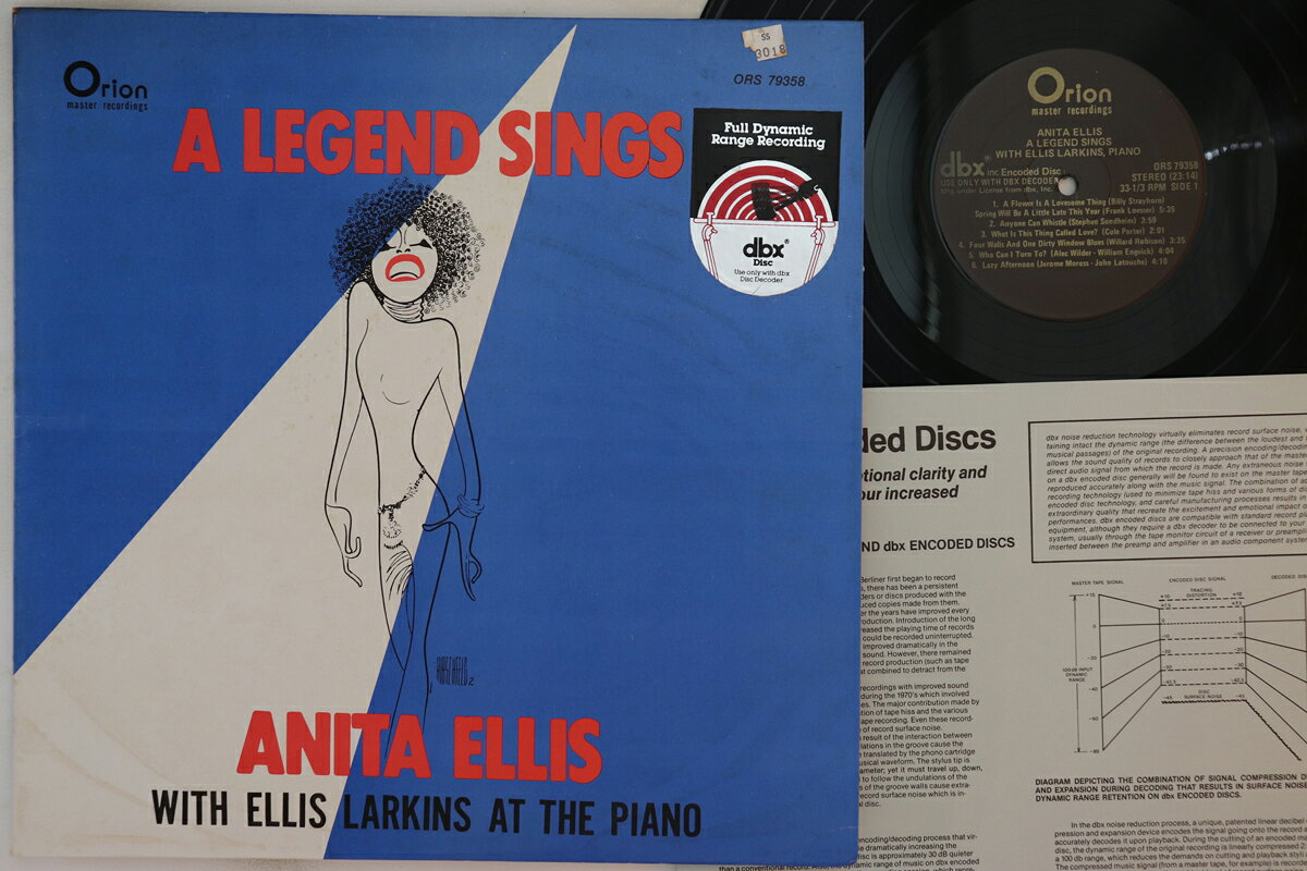 ・アーティスト Anita Ellis ・タイトル A Legend Sings ・レーベル・型番 ORION ORS79358 ・フォーマット LP ・コンディション(盤) 良い (VG+) ・コンディション(ジャケット) 可 (VG) ・コンディション(帯) オビなし ・特記事項 【ライナー付き】 【カバー角折れ】【水濡ダメージ】 実際に発送される商品の画像です 【ご購入前に必ずご確認ください】 ・本店サイト(www.recordcity.jp)とは価格、送料が違います ・本店サイト、その他支店のオーダーとは同梱発送できません ・注文確定後に別の注文を頂いた場合、注文同士の同梱は致しかねます。 ・別倉庫から発送しているため、店頭受け渡しは対応しておりません ・一部商品は他の通販サイトでも販売しているため、ご注文のタイミングによっては商品のご用意ができない場合がございます。 ・土日祝日はお休みです 金曜・祝前日9時以降のご連絡またはご入金は、返答または発送が週明け・祝日明けに順次対応となります。 ・ご購入後のキャンセル不可 ご購入後のキャンセルはいかなる理由においてもお受けできません。ご了承の上、ご購入くださいませ。 ・日本郵便(ゆうパック/ゆうメール)によるお届けになります。 ・中古品であることをご理解ください 当ストアでは中古商品を主に販売しております。中古品であることをご理解の上ご購入ください。また、一部商品はRecordCityオンラインストアで試聴可能です。 ・返品について お客様のご都合による返品は一切承っておりません。 表記の内容と実際の商品に相違がある場合、また針飛び等で返品・返金をご希望される場合は、商品の到着後1週間以内にご連絡ください。商品の返送をこちらで確認後、キャンセル・返金を行います。 コンディションVG以下の商品は返品できません。プレイに影響のない表面のこすれ傷、プレス起因のノイズ盤は返品の対象外です。 【コンディション表記】 ・ほぼ新品(M-)(Like New) 完全な新品。未使用。当店ではほぼ使用しません ・非常に良い(EX)(Excellent) 中古盤として美品な状態。わずかな経年を感じるものの傷みを感じさせない、当店基準で最高の状態 ・良い(VG+)(Very Good Plus) 丁寧に扱われた中古品で、軽い使用感がみられる。 ・可(VG)(Acceptable) 使い込まれた中古品で、「良い」よりもさらに使用感がみられる。 ・悪い(VG-)(Bad) 状態が悪いアイテム。使用の保障はなく、再生不可、針飛び、目立つノイズがあるかもしれない。状態によるクレーム不可。返品不可。 ・非常に悪い(G)(Very Bad) 「悪い」よりさらに状態が悪いアイテム。使用の保障はなく、再生不可、針飛び、目立つノイズがあるかもしれない。状態によるクレーム不可。返品不可。 ・ジャンク(Fair)(Junk/Fair) 割れている、反っている、水ダメージがある、カビ、ジャケットが分離している、ひどい書き込み、ひどい擦れなど最低の状態。使用の保障はなく、再生不可、針飛び、目立つノイズがあるかもしれない。状態によるクレーム不可。返品不可。 ・ジャンク(Poor)(Junk/Poor) 割れている、反っている、水ダメージがある、カビ、ジャケットが分離している、ひどい書き込み、ひどい擦れなど最低の状態。使用の保障はなく、再生不可、針飛び、目立つノイズがあるかもしれない。状態によるクレーム不可。返品不可。