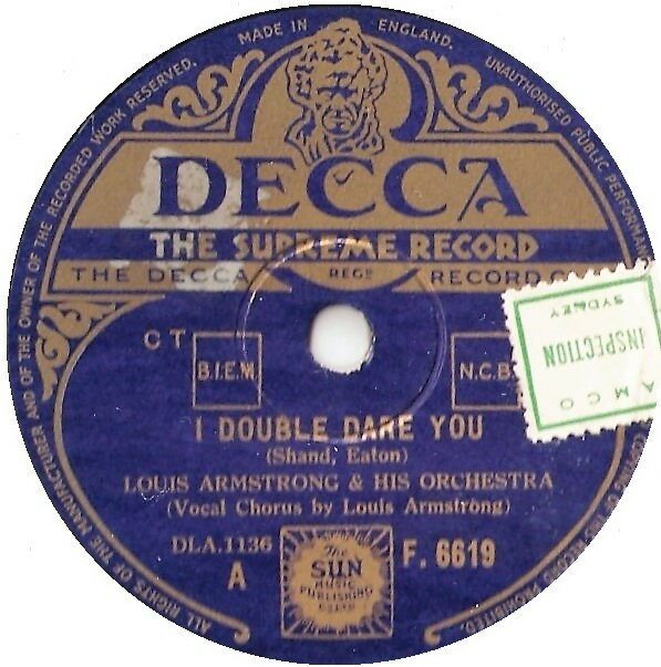 【中古】英78RPM/SP Louis Armstrong & His Orchestr I Double Dare You / True Confession F6619 DECCA /00500
