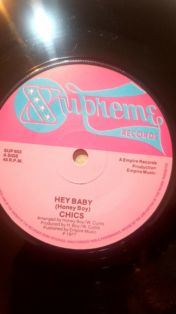 Artist Name: Q - 【中古】英7” Chics/ Buggis & Friends Hey Baby SUP603 Supreme Records /00080