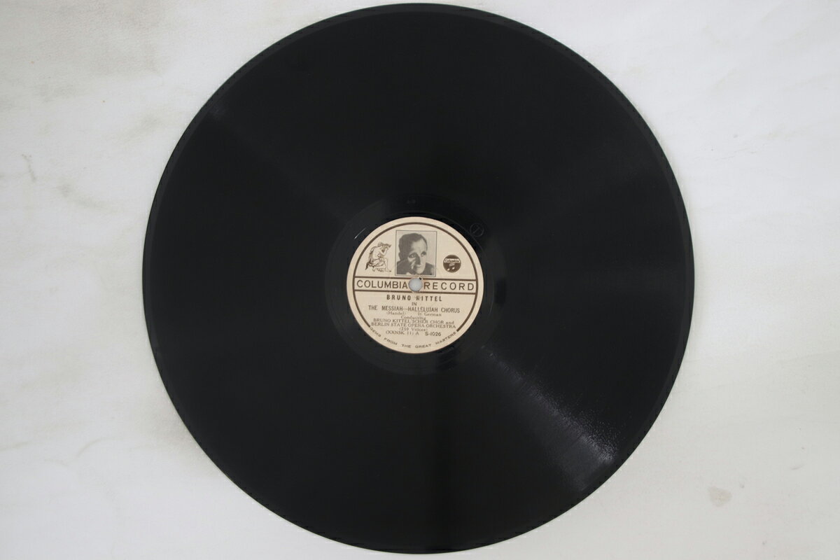 78RPM/SP Bruno Kittel Messiah Hallelujah Chorus S1026 COLUMBIA 12” Japan /00610