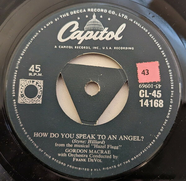����š۱�7�� Gordon MacRae How Do You Speak To An Angel / Cest Magnifique 45CL14168 Capitol Records /00080