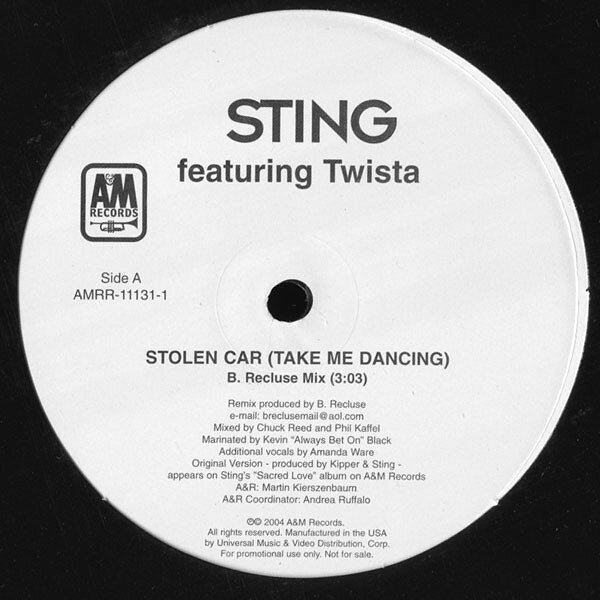 【中古】12インチ Sting, Twista Stolen Car (Take Me Dancing) AMRR111311PROMO A&amp;M Records