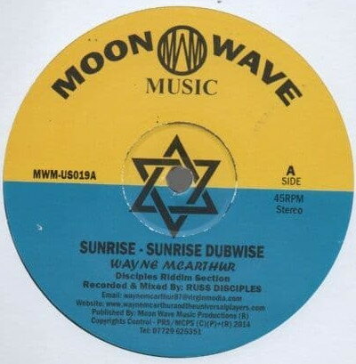 【新品】英12” Wayne Mcarthur Sunrise; Dub / Travelling; Dub MWMUS019 Moon Wave /00175