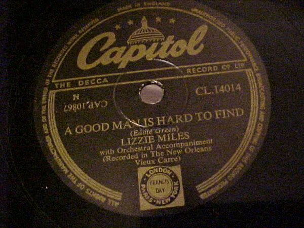 【中古】英78RPM/SP Lizzie Miles, Orchestra A Goodman Is Hard To Find / Salty Dog CL14014 CAPITOL RECORDS /00500