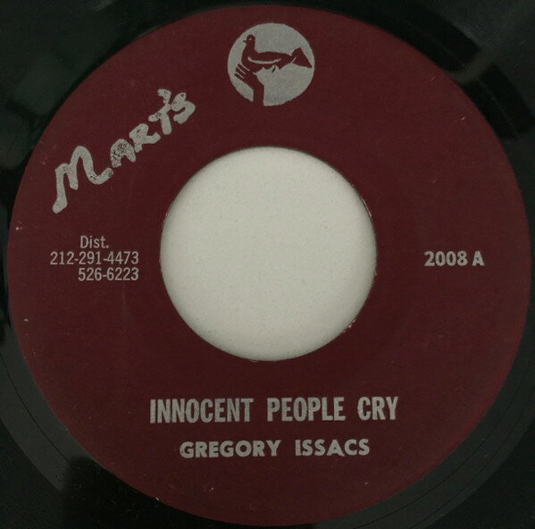 【中古】米7” Gregory Isaacs Innocent People Cry 2008 Marts /00080