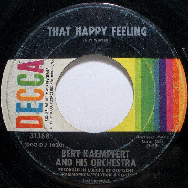 【中古】米7” Bert Kaempfert & His Orchestra That Happy Feeling 31388 Decca /00080