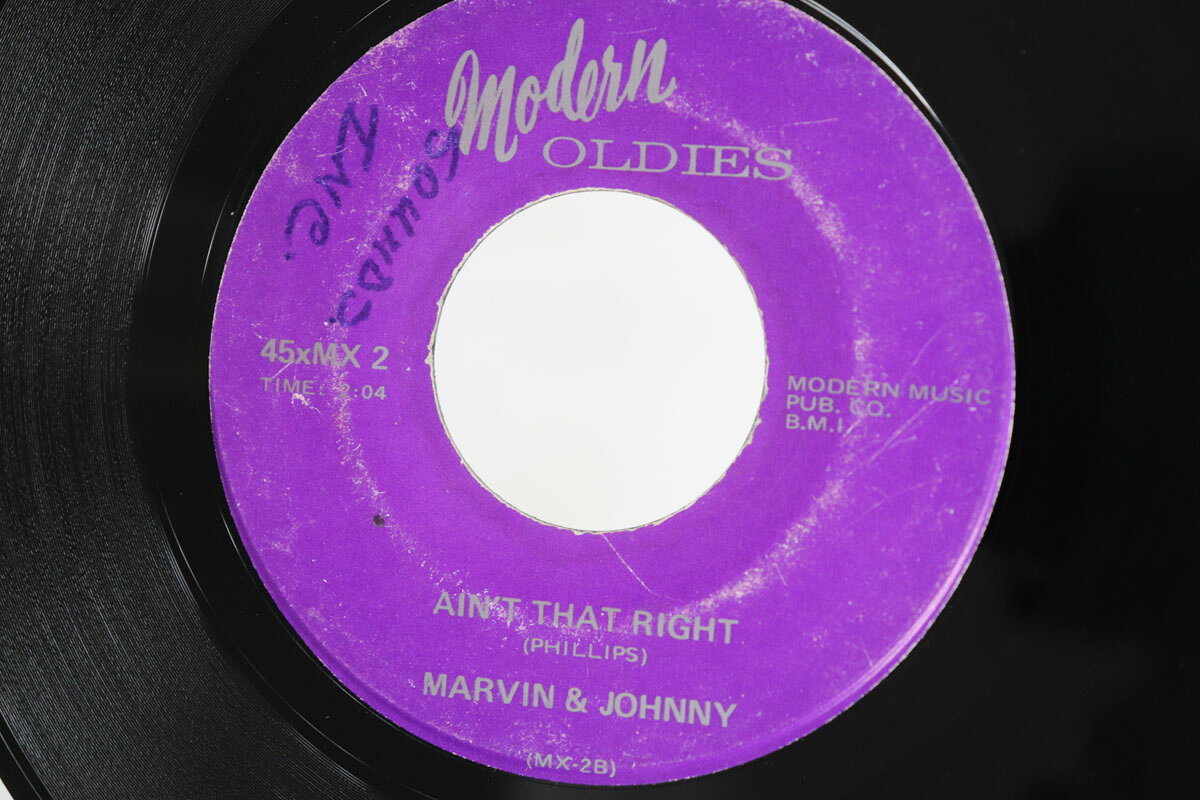 【中古】7” Marvin &amp; Johnny Aint That Righ / Cherry Pie / 45XX2 MODERN OLDIES /00080