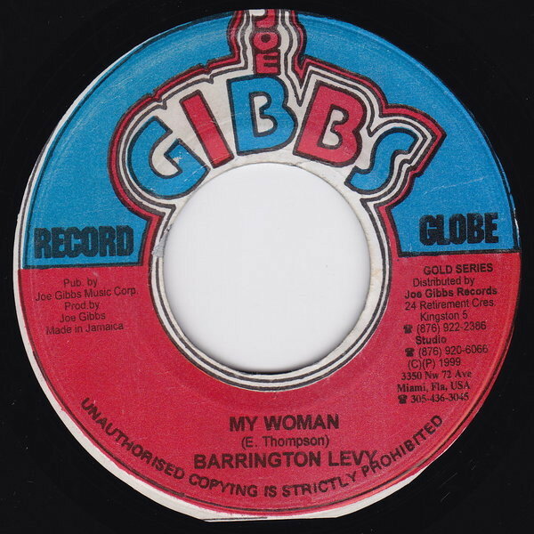 【中古】7” Barrington Levy My Woman NONE Joe Gibbs Record Glo /00080