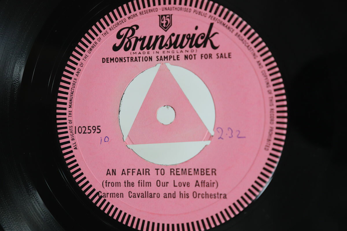 7” Carmem Cavallaro &amp; His Orchest An After To Remember 102595 BRUNSWICK プロモ /00080