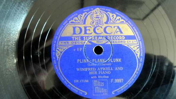 【中古】英78RPM/SP Winifred Atwell & Her Piano Plink, Plank, Plunk / Serenata F9997 DECCA /00500