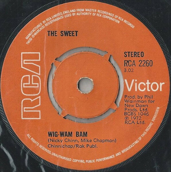 【中古】7” Sweet Wig-Wam Bam RCA2260 RCA Victor /00080