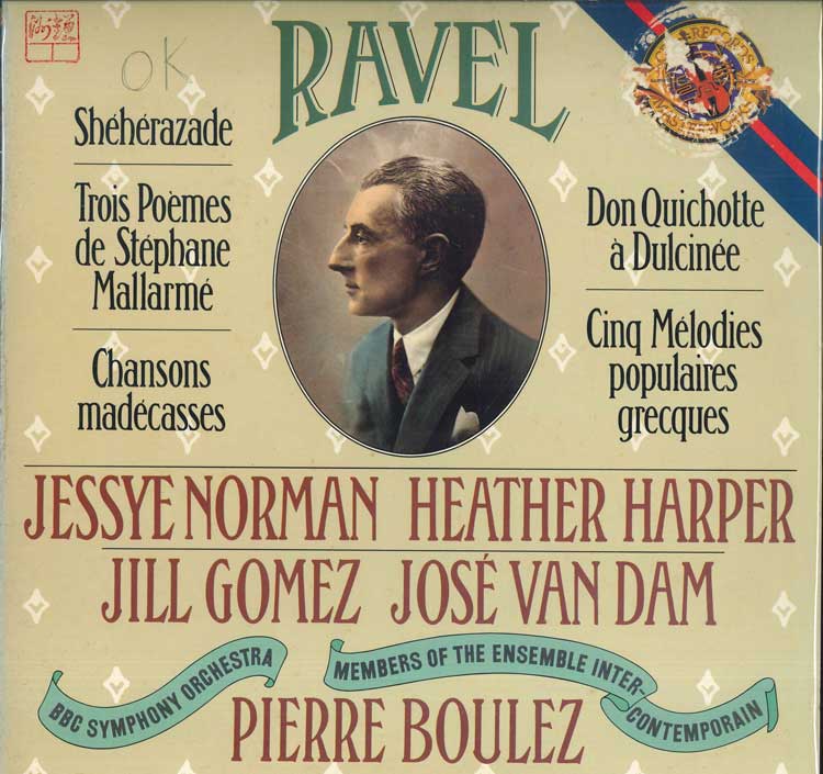 【中古】米LP Maurice Ravel, Pierre Boulez Songs Of Maurice Ravel M39023 CBS MASTERWORKS /00400