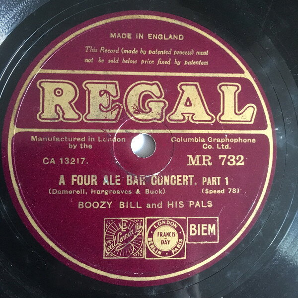 【中古】英78RPM/SP Boozy Bill & His Pals A Four Ale Bar Concert - Part 1 / 2 MR732 REGAL /00500