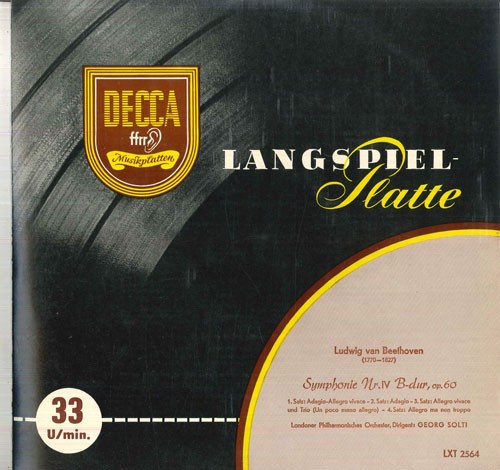 【中古】独LP ゲオルク・ショルティ, ロンドン ベートーヴェン 交響曲 第4番 ロ町長, 作品60 LXT2564 DECCA /00400 recordcity-10786527 RECORD CITY 楽天市場店 パッケージ画像
