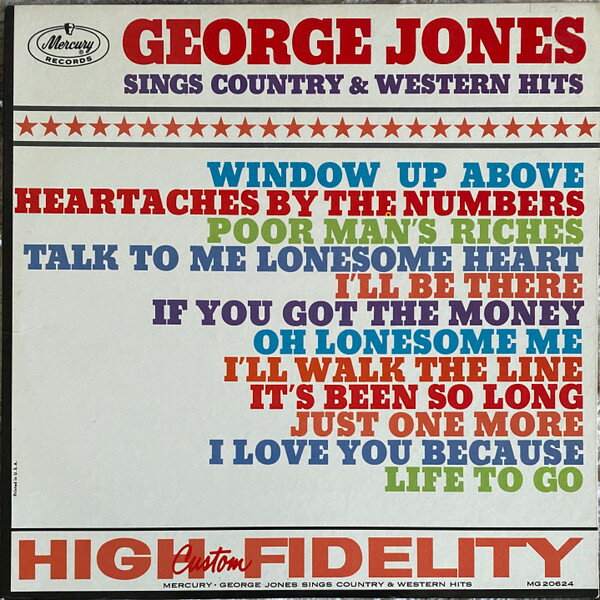 ・アーティスト George Jones ・タイトル Sings Country & Western Hits ・レーベル・型番 Mercury MG20624 ・フォーマット LPレコード ・コンディション(盤) 可 (VG) ・コンディション(ジャケット) 可 (VG) ・コンディション(帯) オビなし ・特記事項 【カバー汚れ】【盤に目立ったキズ】【盤カビ】 サンプル画像です。実際の商品の画像ではありません 商品写真はバーコード/カタログ番号に対応したサンプル画像ですので、お送りする商品の画像ではありません。帯やライナーなどの付属品は、特記事項に記載されている場合のみ含まれます。プロモやカラーレコードなどの仕様についても、該当する場合のみ特記事項に記載しています。 【ご購入前に必ずご確認ください】 ・本店サイト(www.recordcity.jp)とは価格、送料が違います ・本店サイト、その他支店のオーダーとは同梱発送できません ・注文確定後に別の注文を頂いた場合、注文同士の同梱は致しかねます。 ・別倉庫から発送しているため、店頭受け渡しは対応しておりません ・一部商品は他の通販サイトでも販売しているため、ご注文のタイミングによっては商品のご用意ができない場合がございます。 ・土日祝日はお休みです 金曜・祝前日9時以降のご連絡またはご入金は、返答または発送が週明け・祝日明けに順次対応となります。 ・ご購入後のキャンセル不可 ご購入後のキャンセルはいかなる理由においてもお受けできません。ご了承の上、ご購入くださいませ。 ・日本郵便(ゆうパック/ゆうメール)によるお届けになります。 ・中古品であることをご理解ください 当ストアでは中古商品を主に販売しております。中古品であることをご理解の上ご購入ください。また、一部商品はRecordCityオンラインストアで試聴可能です。 ・返品について お客様のご都合による返品は一切承っておりません。 表記の内容と実際の商品に相違がある場合、また針飛び等で返品・返金をご希望される場合は、商品の到着後1週間以内にご連絡ください。商品の返送をこちらで確認後、キャンセル・返金を行います。 コンディションVG以下の商品は返品できません。プレイに影響のない表面のこすれ傷、プレス起因のノイズ盤は返品の対象外です。 【コンディション表記】 ・ほぼ新品(M-)(Like New) 完全な新品。未使用。当店ではほぼ使用しません ・非常に良い(EX)(Excellent) 中古盤として美品な状態。わずかな経年を感じるものの傷みを感じさせない、当店基準で最高の状態 ・良い(VG+)(Very Good Plus) 丁寧に扱われた中古品で、軽い使用感がみられる。 ・可(VG)(Acceptable) 使い込まれた中古品で、「良い」よりもさらに使用感がみられる。 ・悪い(VG-)(Bad) 状態が悪いアイテム。使用の保障はなく、再生不可、針飛び、目立つノイズがあるかもしれない。状態によるクレーム不可。返品不可。 ・非常に悪い(G)(Very Bad) 「悪い」よりさらに状態が悪いアイテム。使用の保障はなく、再生不可、針飛び、目立つノイズがあるかもしれない。状態によるクレーム不可。返品不可。 ・ジャンク(Fair)(Junk/Fair) 割れている、反っている、水ダメージがある、カビ、ジャケットが分離している、ひどい書き込み、ひどい擦れなど最低の状態。使用の保障はなく、再生不可、針飛び、目立つノイズがあるかもしれない。状態によるクレーム不可。返品不可。 ・ジャンク(Poor)(Junk/Poor) 割れている、反っている、水ダメージがある、カビ、ジャケットが分離している、ひどい書き込み、ひどい擦れなど最低の状態。使用の保障はなく、再生不可、針飛び、目立つノイズがあるかもしれない。状態によるクレーム不可。返品不可。