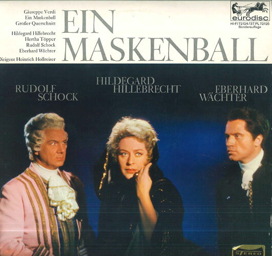 LP Giuseppe Verdi - Hildegard Hil Ein Maskenball (Groser Querschnitt) 72124 EURODISC /00260