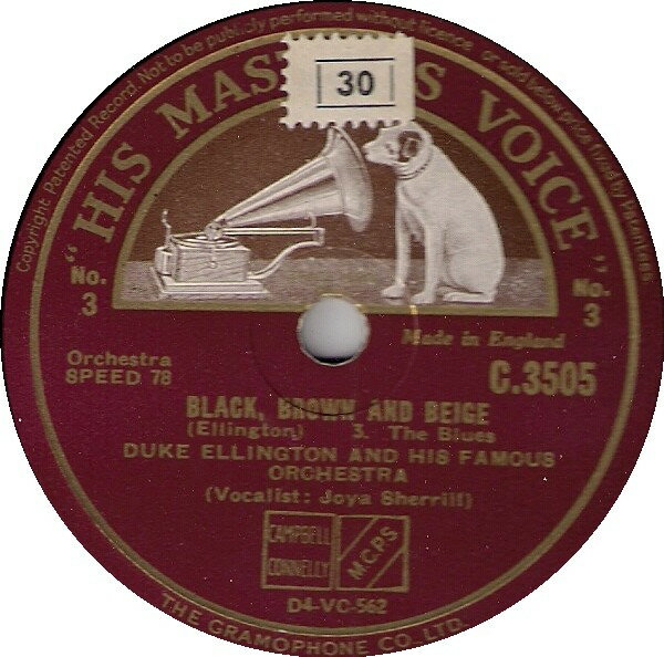 【中古】英78RPM/SP Duke Ellington &amp; His Orchestra Black, Brown And Beige C3505 HIS MASTERS VOICE 12 /00500