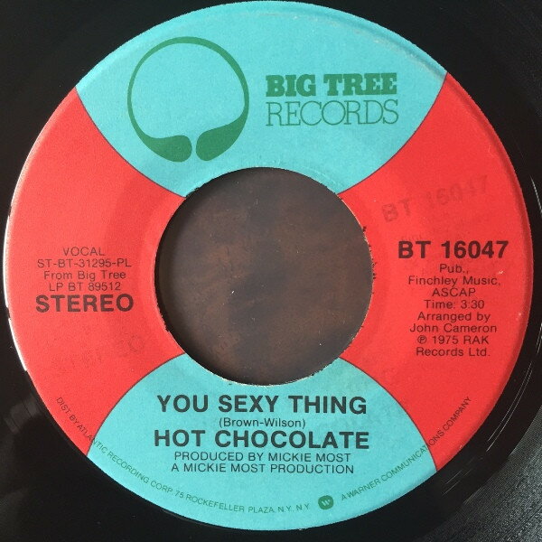 【中古】米7” Hot Chocolate You Sexy Thing / Call The Police BT16047 Big Tree Records /00080