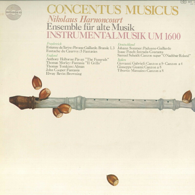 【中古】LP Nikolaus Harnoncourt, Concentu 17世紀 18世紀の音楽 第3集 MO1018 AMADEO /00260