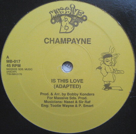 【中古】12” Champayne / Trinity & Champayne Is This Love MB017 Massive B US Vinyl /00250 【中古】12” Champayne / Trinity & Champayne Is This Love MB017 Massive B US Vinyl /00250