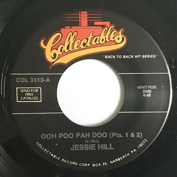 ・アーティスト Jessie Hill ・タイトル Ooh Poo Pah Doo ・レーベル・型番 COLLECTABLES COL3313 ・フォーマット 7インチレコード ・コンディション(盤) 良い (VG+) ・コンディション(ジャケット) プレインカバー（元ジャケット／カバー無し） ・コンディション(帯) オビなし ・特記事項 サンプル画像です。実際の商品の画像ではありません 商品写真はバーコード/カタログ番号に対応したサンプル画像ですので、お送りする商品の画像ではありません。帯やライナーなどの付属品は、特記事項に記載されている場合のみ含まれます。プロモやカラーレコードなどの仕様についても、該当する場合のみ特記事項に記載しています。 【ご購入前に必ずご確認ください】 ・本店サイト(www.recordcity.jp)とは価格、送料が違います ・本店サイト、その他支店のオーダーとは同梱発送できません ・注文確定後に別の注文を頂いた場合、注文同士の同梱は致しかねます。 ・別倉庫から発送しているため、店頭受け渡しは対応しておりません ・一部商品は他の通販サイトでも販売しているため、ご注文のタイミングによっては商品のご用意ができない場合がございます。 ・土日祝日はお休みです 金曜・祝前日9時以降のご連絡またはご入金は、返答または発送が週明け・祝日明けに順次対応となります。 ・ご購入後のキャンセル不可 ご購入後のキャンセルはいかなる理由においてもお受けできません。ご了承の上、ご購入くださいませ。 ・日本郵便(ゆうパック/ゆうメール)によるお届けになります。 ・中古品であることをご理解ください 当ストアでは中古商品を主に販売しております。中古品であることをご理解の上ご購入ください。また、一部商品はRecordCityオンラインストアで試聴可能です。 ・返品について お客様のご都合による返品は一切承っておりません。 表記の内容と実際の商品に相違がある場合、また針飛び等で返品・返金をご希望される場合は、商品の到着後1週間以内にご連絡ください。商品の返送をこちらで確認後、キャンセル・返金を行います。 コンディションVG以下の商品は返品できません。プレイに影響のない表面のこすれ傷、プレス起因のノイズ盤は返品の対象外です。 【コンディション表記】 ・ほぼ新品(M-)(Like New) 完全な新品。未使用。当店ではほぼ使用しません ・非常に良い(EX)(Excellent) 中古盤として美品な状態。わずかな経年を感じるものの傷みを感じさせない、当店基準で最高の状態 ・良い(VG+)(Very Good Plus) 丁寧に扱われた中古品で、軽い使用感がみられる。 ・可(VG)(Acceptable) 使い込まれた中古品で、「良い」よりもさらに使用感がみられる。 ・悪い(VG-)(Bad) 状態が悪いアイテム。使用の保障はなく、再生不可、針飛び、目立つノイズがあるかもしれない。状態によるクレーム不可。返品不可。 ・非常に悪い(G)(Very Bad) 「悪い」よりさらに状態が悪いアイテム。使用の保障はなく、再生不可、針飛び、目立つノイズがあるかもしれない。状態によるクレーム不可。返品不可。 ・ジャンク(Fair)(Junk/Fair) 割れている、反っている、水ダメージがある、カビ、ジャケットが分離している、ひどい書き込み、ひどい擦れなど最低の状態。使用の保障はなく、再生不可、針飛び、目立つノイズがあるかもしれない。状態によるクレーム不可。返品不可。 ・ジャンク(Poor)(Junk/Poor) 割れている、反っている、水ダメージがある、カビ、ジャケットが分離している、ひどい書き込み、ひどい擦れなど最低の状態。使用の保障はなく、再生不可、針飛び、目立つノイズがあるかもしれない。状態によるクレーム不可。返品不可。