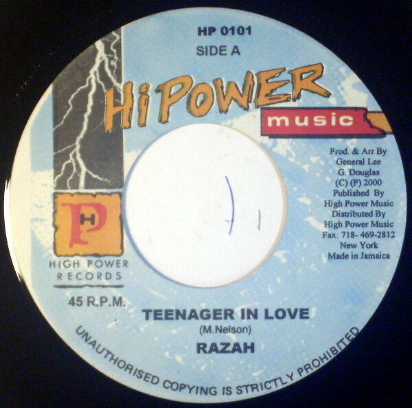 【中古】7” Razah Teenager In Love. HP0101 Hi Power Music /00080