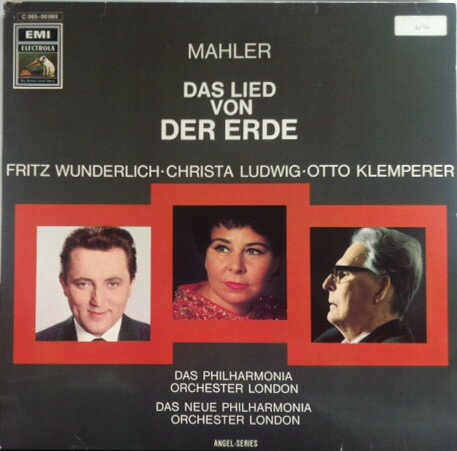 【中古】独LP Mahler fritz Wunderlich Christ Das Lied Vonder Erde C06500065 ELECTROLA /00260
